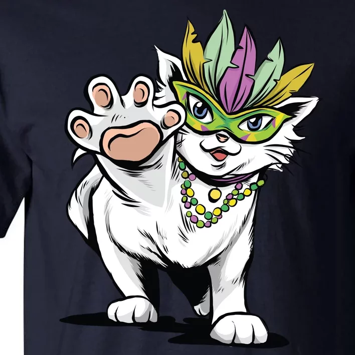 Mardi Gras Cat Tall T-Shirt