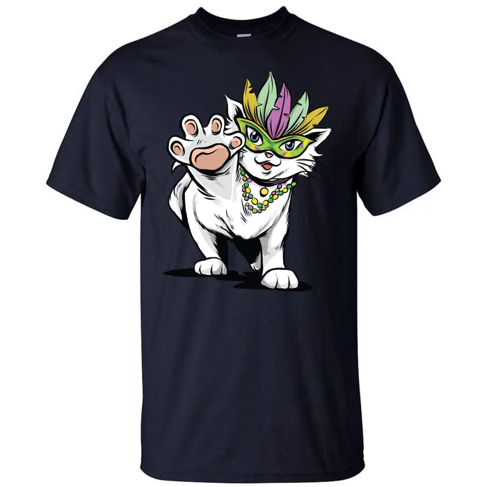 Mardi Gras Cat Tall T-Shirt