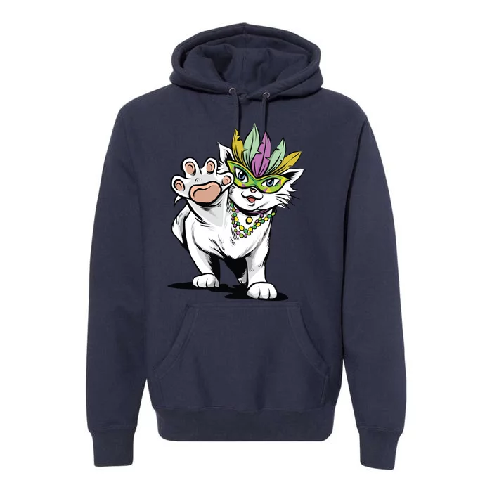 Mardi Gras Cat Premium Hoodie