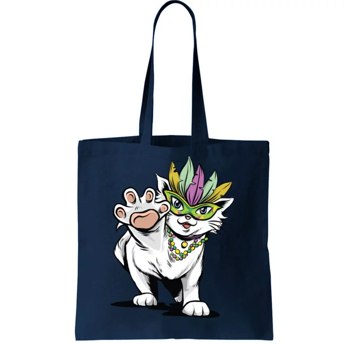 Mardi Gras Cat Tote Bag