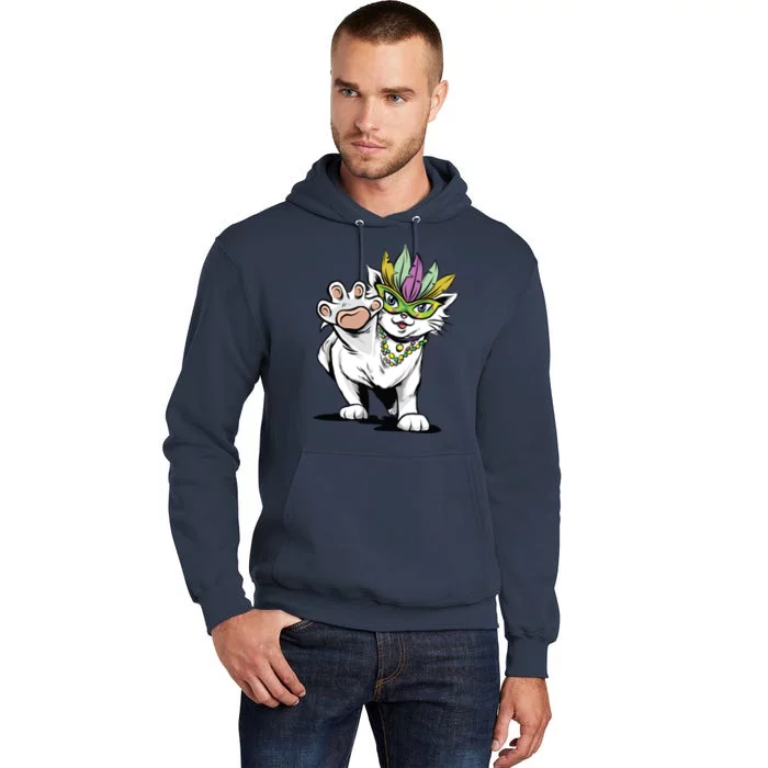 Mardi Gras Cat Tall Hoodie