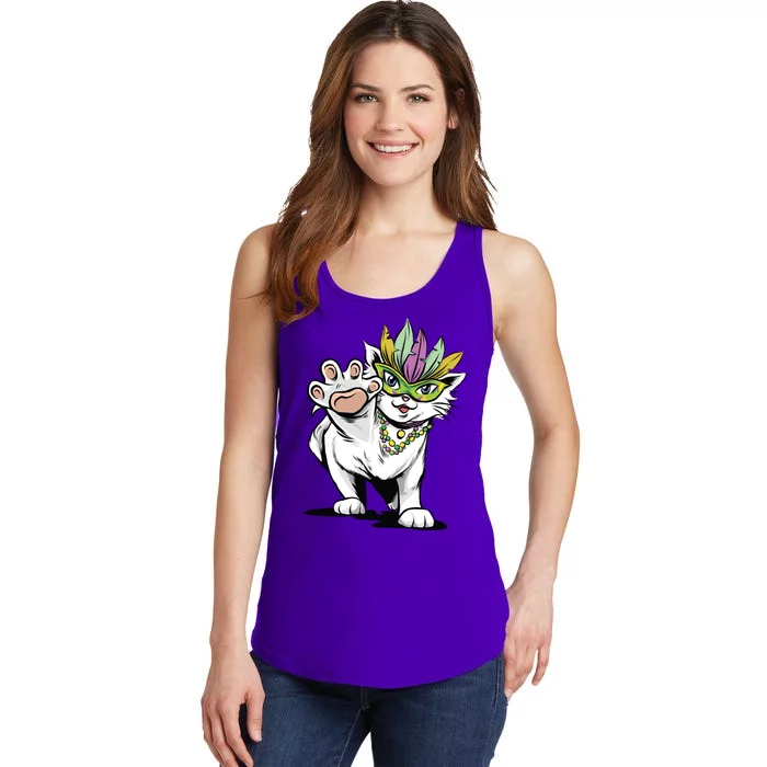 Mardi Gras Cat Ladies Essential Tank