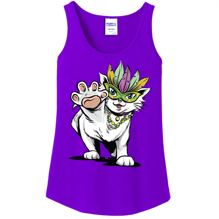 Mardi Gras Cat Ladies Essential Tank