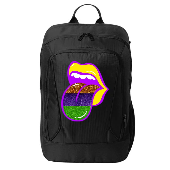 Mardi Gras Colorful Lips City Backpack