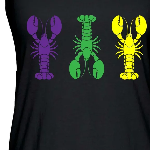 Mardi Gras Craw Fish Ladies Essential Flowy Tank