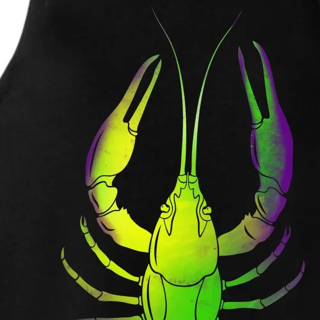 Mardi Gras Crawfish Ladies Tri-Blend Wicking Tank