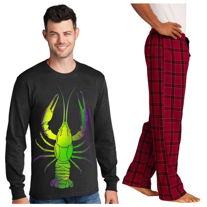 Mardi Gras Crawfish Long Sleeve Pajama Set