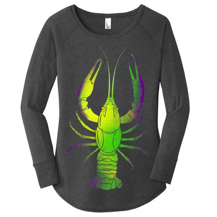 Mardi Gras Crawfish Women's Perfect Tri Tunic Long Sleeve Shirt