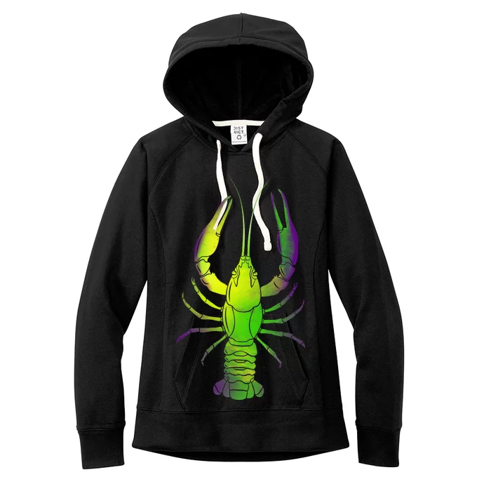 Mardi Gras Crawfish Women's Fleece Hoodie