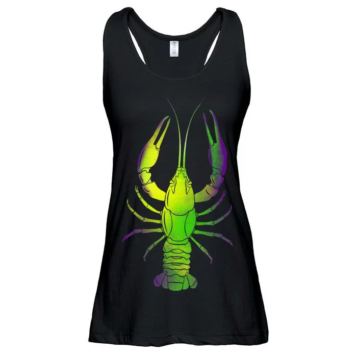 Mardi Gras Crawfish Ladies Essential Flowy Tank