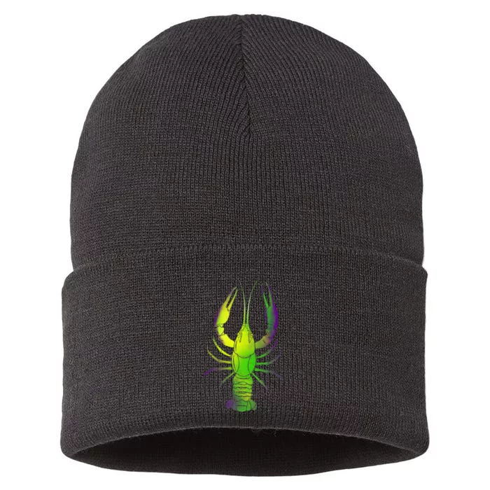 Mardi Gras Crawfish Sustainable Knit Beanie