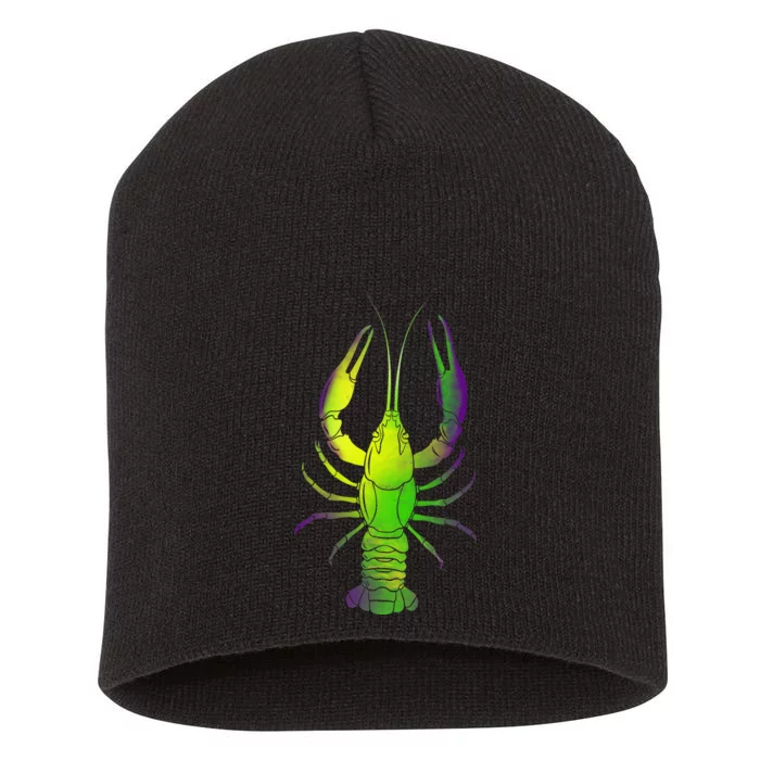 Mardi Gras Crawfish Short Acrylic Beanie