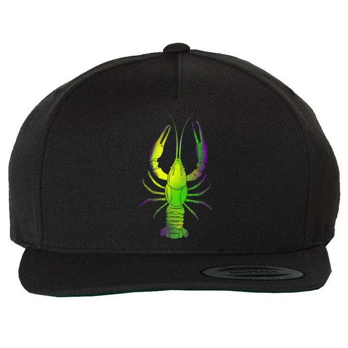 Mardi Gras Crawfish Wool Snapback Cap