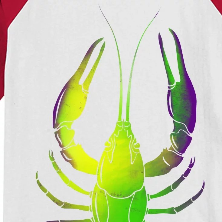 Mardi Gras Crawfish Kids Colorblock Raglan Jersey