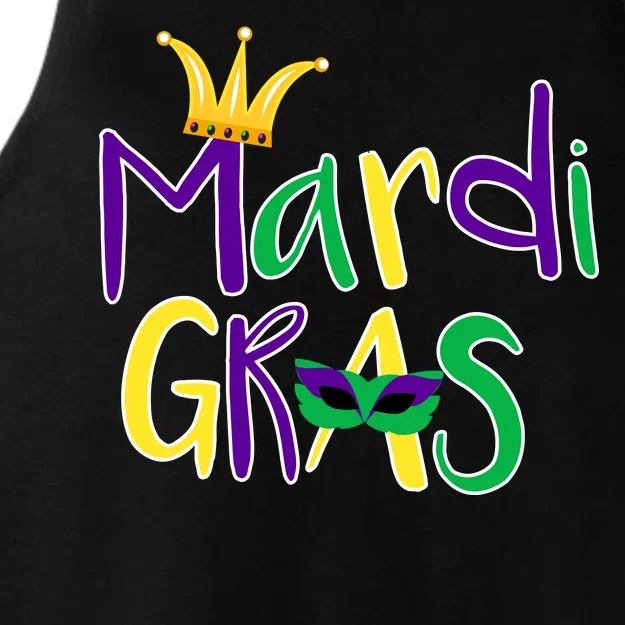 Mardi Gras Crown Logo Ladies Tri-Blend Wicking Tank