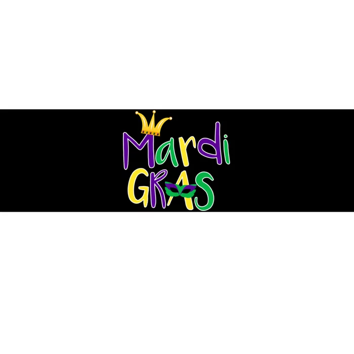 Mardi Gras Crown Logo Bumper Sticker