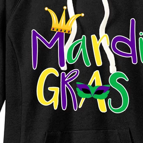 Mardi Gras Crown Logo Women's Fleece Hoodie