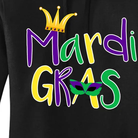 Mardi Gras Crown Logo Women's Pullover Hoodie