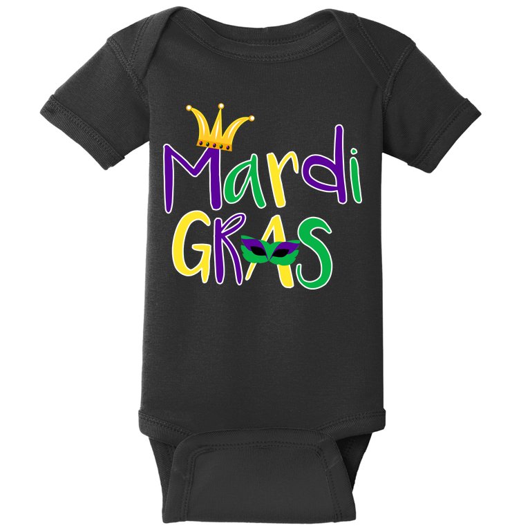 Mardi Gras Crown Logo Baby Bodysuit
