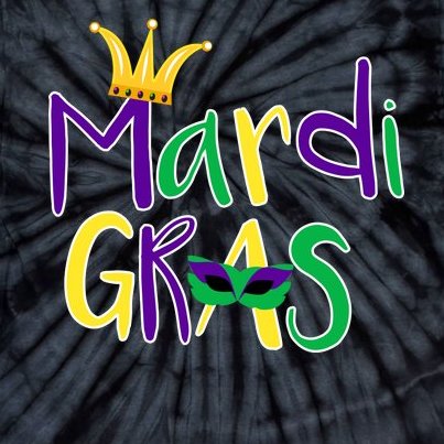 Mardi Gras Crown Logo Tie-Dye T-Shirt