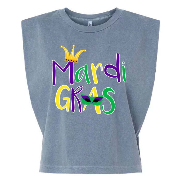 Mardi Gras Crown Logo Garment-Dyed Women's Muscle Tee