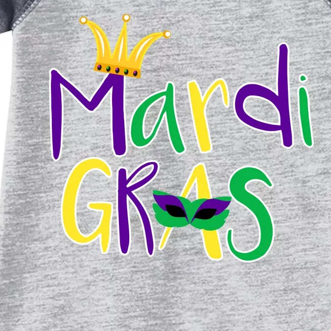 Mardi Gras Crown Logo Infant Baby Jersey Bodysuit