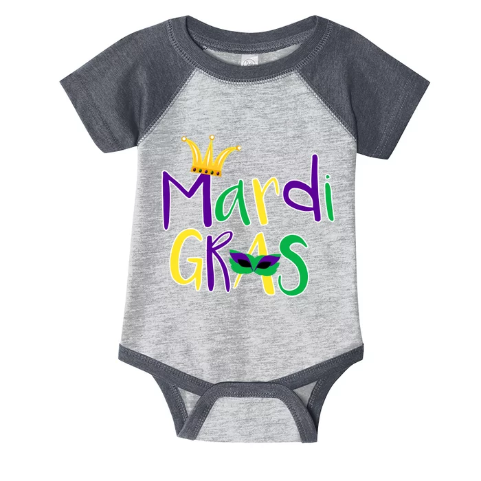 Mardi Gras Crown Logo Infant Baby Jersey Bodysuit