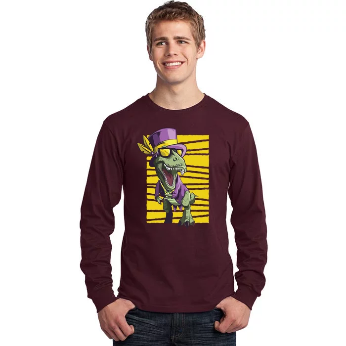 Mardi Gras Dinosaur Tall Long Sleeve T-Shirt