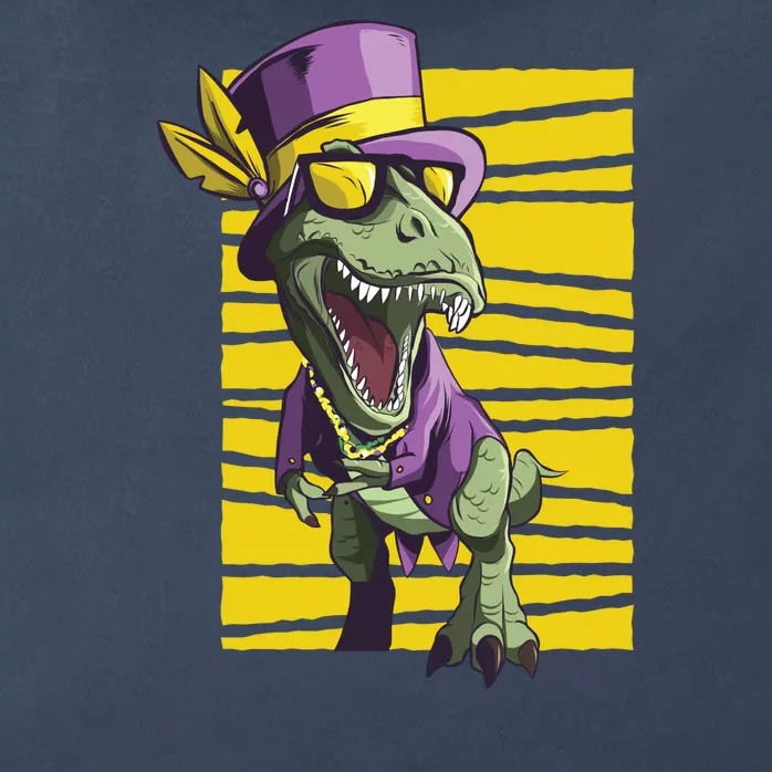 Mardi Gras Dinosaur Zip Tote Bag