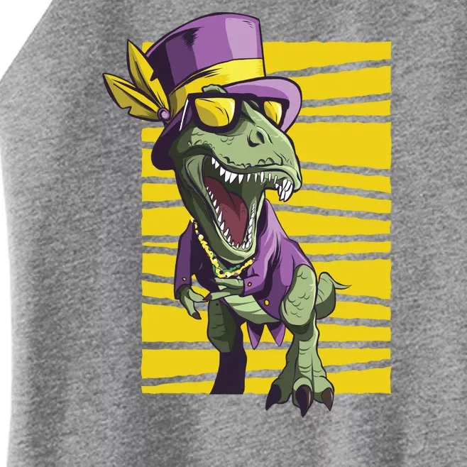 Mardi Gras Dinosaur Women’s Perfect Tri Rocker Tank