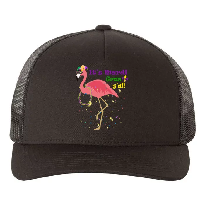 Mardi Gras Flamingo Yupoong Adult 5-Panel Trucker Hat