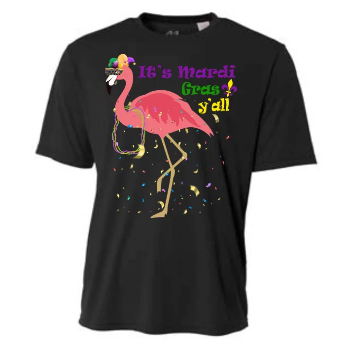 Mardi Gras Flamingo Cooling Performance Crew T-Shirt