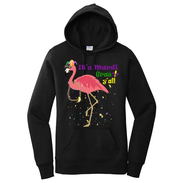 Mardi Gras Flamingo Women's Pullover Hoodie