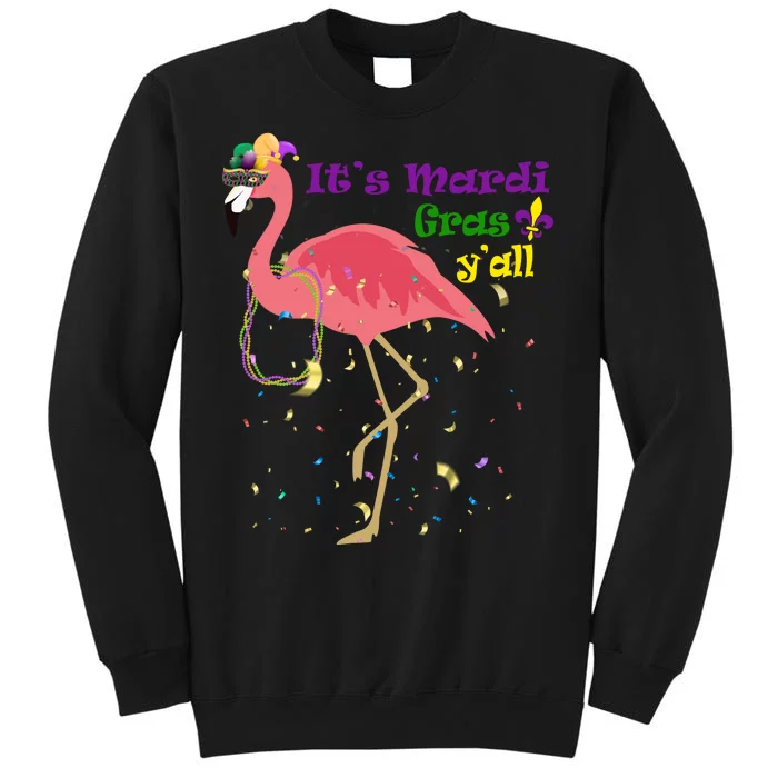 Mardi Gras Flamingo Tall Sweatshirt