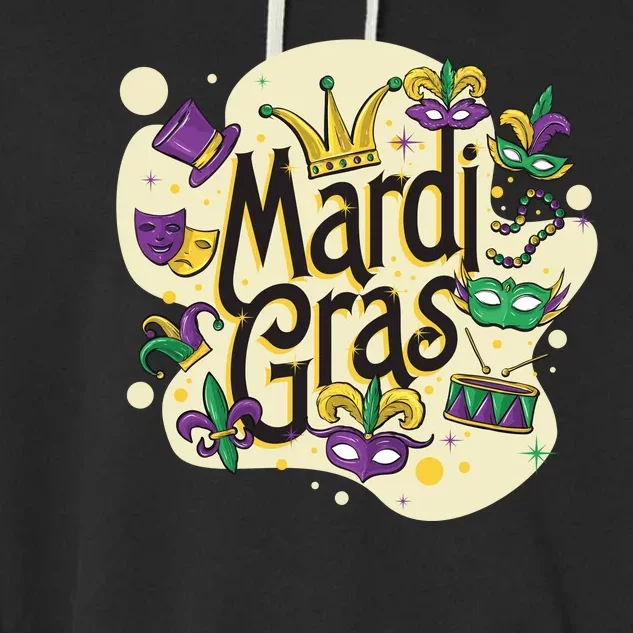 Mardi Gras Flashy Party Garment-Dyed Fleece Hoodie