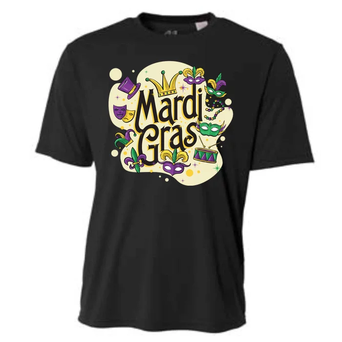 Mardi Gras Flashy Party Cooling Performance Crew T-Shirt