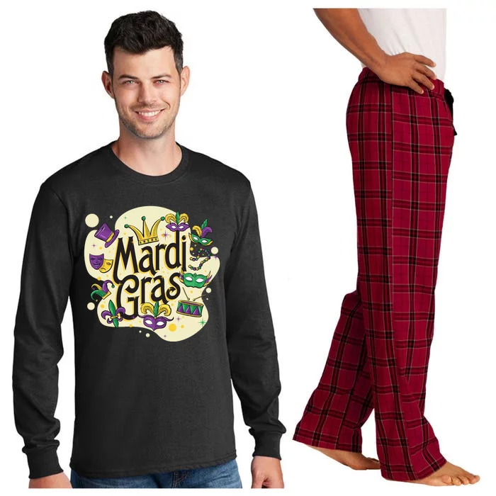 Mardi Gras Flashy Party Long Sleeve Pajama Set