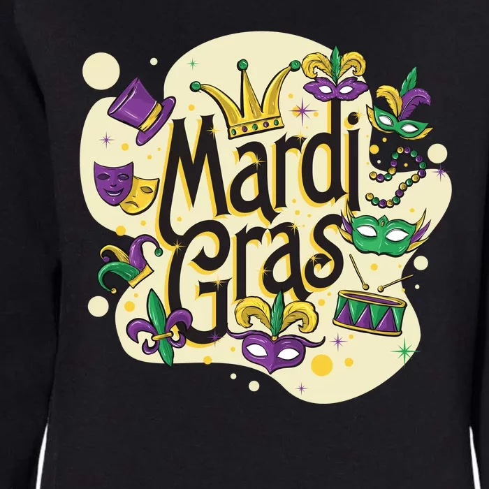 Mardi Gras Flashy Party Womens California Wash Sweatshirt