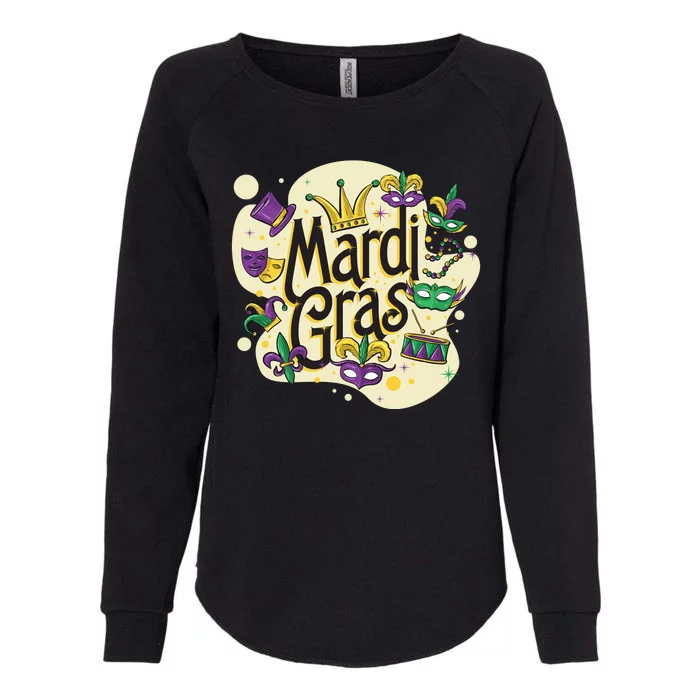 Mardi Gras Flashy Party Womens California Wash Sweatshirt