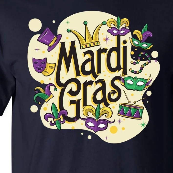 Mardi Gras Flashy Party Tall T-Shirt