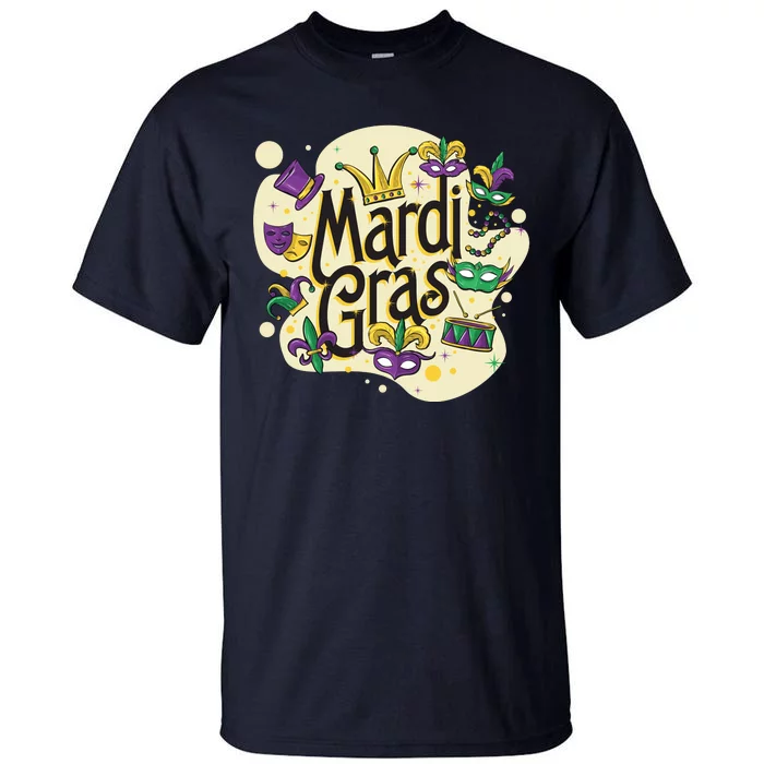 Mardi Gras Flashy Party Tall T-Shirt