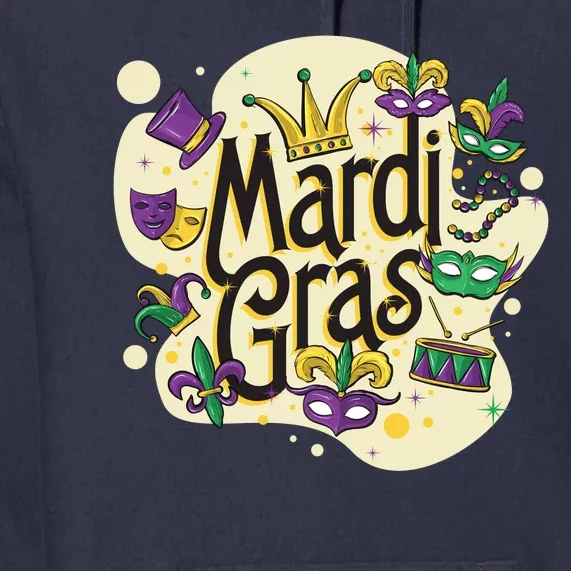 Mardi Gras Flashy Party Premium Hoodie