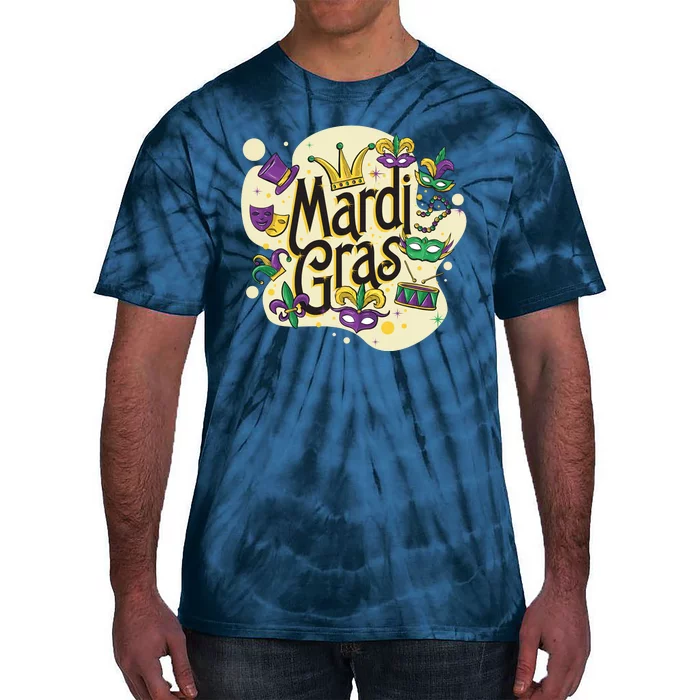 Mardi Gras Flashy Party Tie-Dye T-Shirt