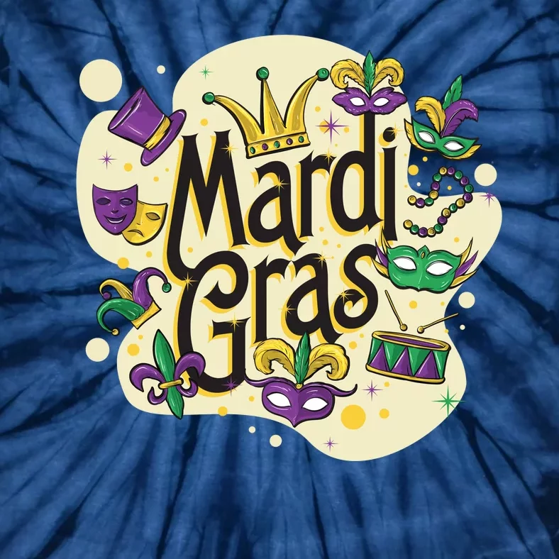 Mardi Gras Flashy Party Tie-Dye T-Shirt