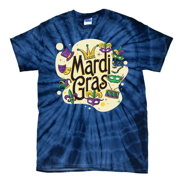 Mardi Gras Flashy Party Tie-Dye T-Shirt