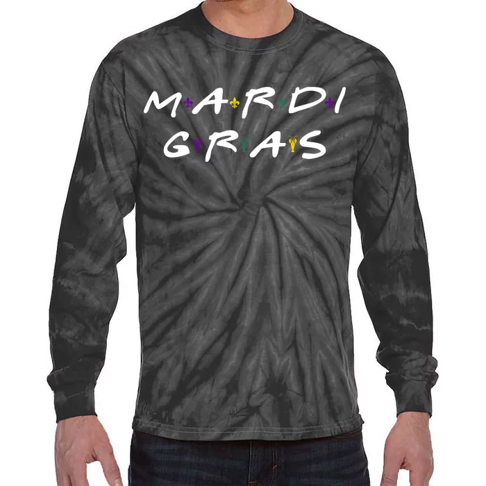 Mardi Gras Friends Tie-Dye Long Sleeve Shirt