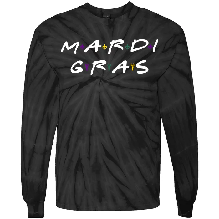 Mardi Gras Friends Tie-Dye Long Sleeve Shirt