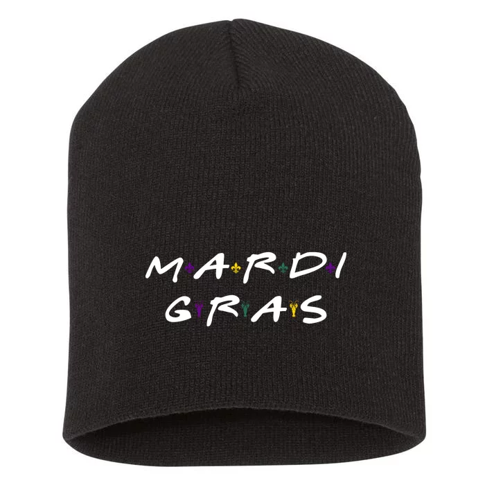 Mardi Gras Friends Short Acrylic Beanie