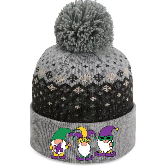 Mardi Gras Gnomes Party The Baniff Cuffed Pom Beanie