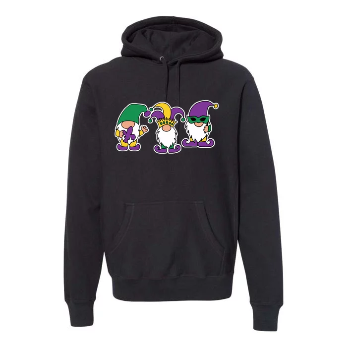 Mardi Gras Gnomes Party Premium Hoodie